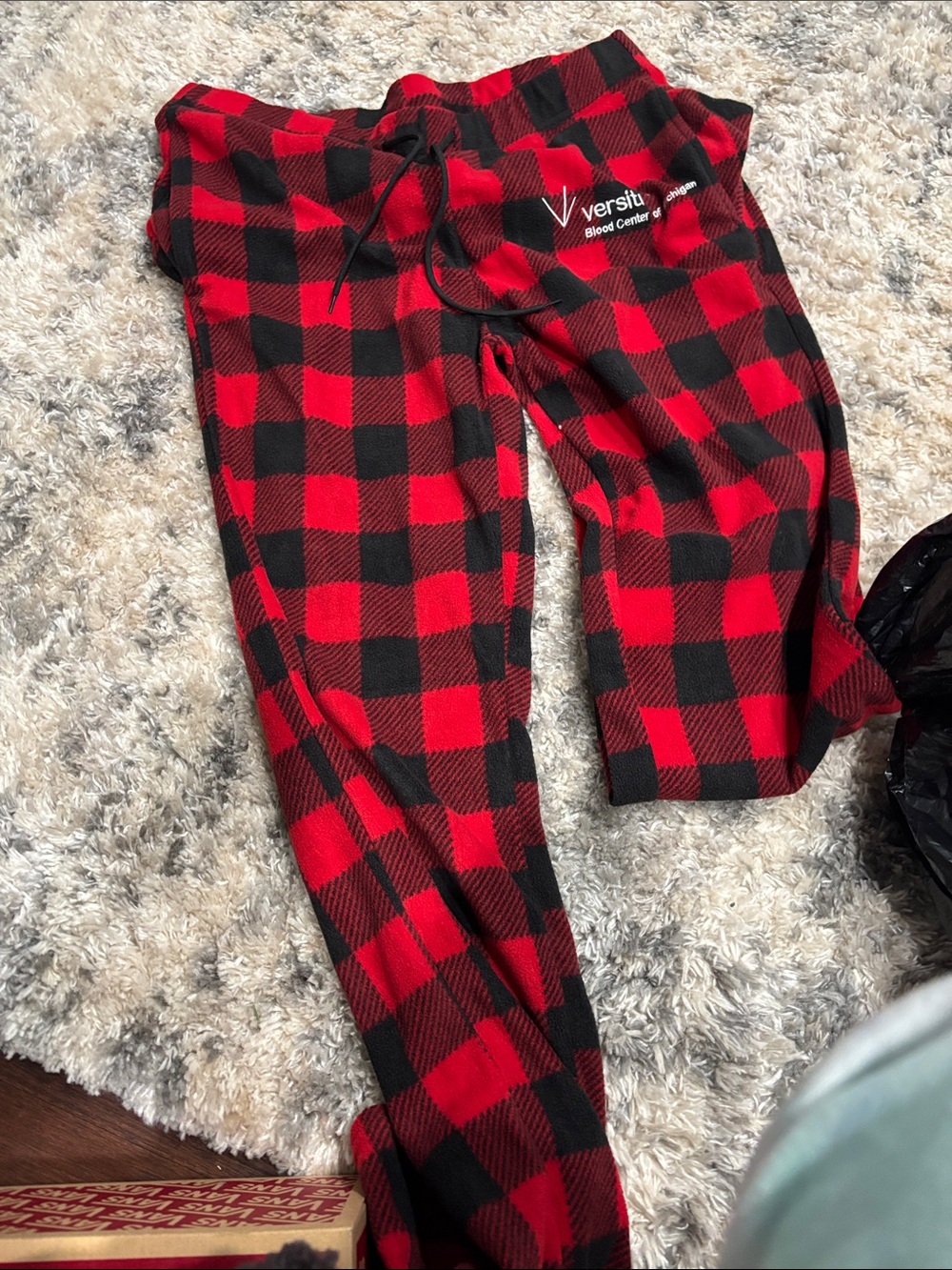 Kids Red and Black Buffalo Plaid Pajama Pants